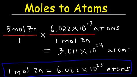 atoms to mol conversion